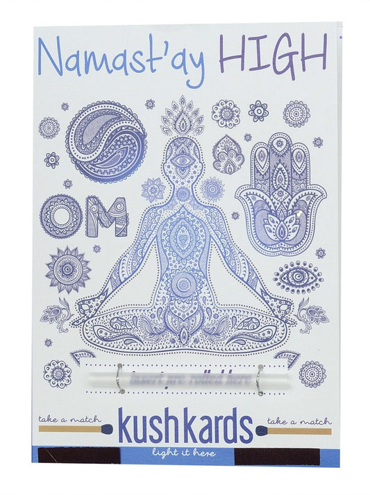 KUSHKARDS JUST ADD A PRE-ROLL GREETING CARD - NAMASTAY HIGH