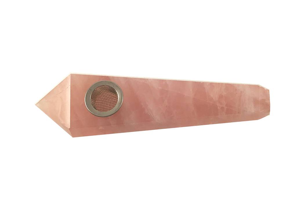 CRYSTAL PIPE - PHOEBE - ROSE QUARTZ