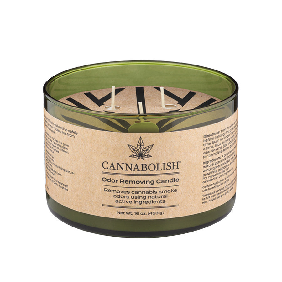 CANNABOLISH ODOR REMOVING TRIPLE-WICK CANDLE - 16OZ.