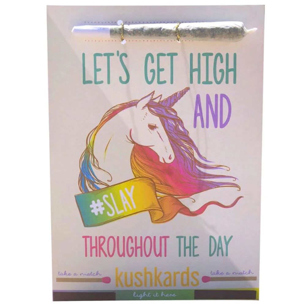 KUSHKARDS JUST ADD A PRE-ROLL GREETING CARD - SLAY THE DAY