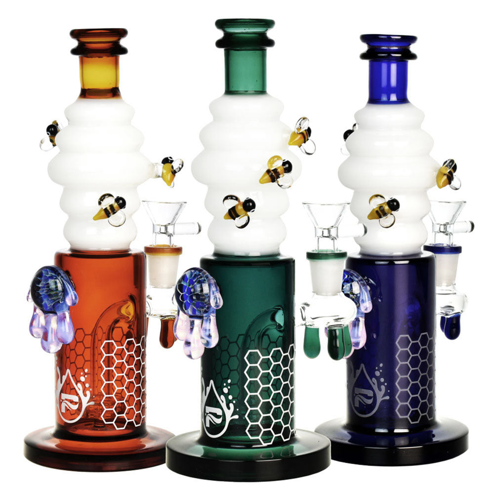 PULSAR 9.5" KILLER BEE RIG W/ DISC PERC, ASSORTED COLORS