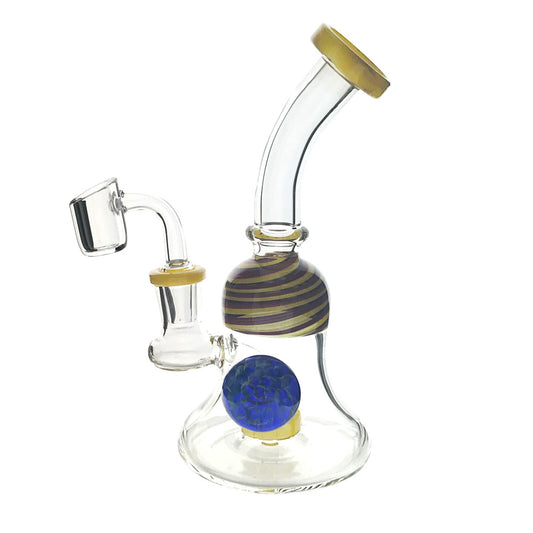 8.2" BANGER HANGER W/ SHOWERHEAD PERC, MARBLE AND COLOR SWIRL ACCENTS